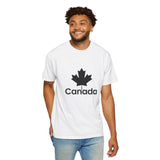 Faith Culture - Black Maple Leaf Canada Unisex T-Shirt β White | Minimalist Patriotic Tee White