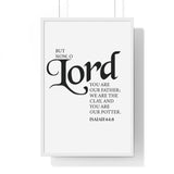 Faith Culture - Isaiah 64:8 Christian Scripture Wall Art Lord You Are Our Potter 20" x 30" White
