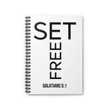 Set Free Christian Journal | Galatians 5:1 Bible Verse Notebook One Size