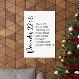Faith Culture - Train Up a Child Christian Poster Proverbs 22:6 Scripture Wall Art