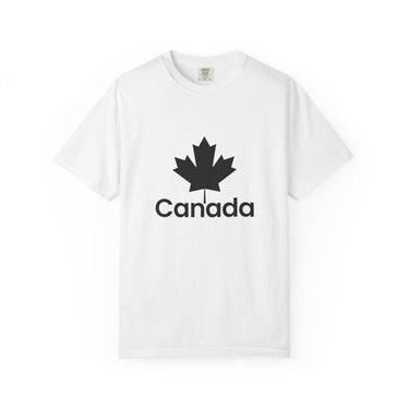Faith Culture - Black Maple Leaf Canada Unisex T-Shirt β White | Minimalist Patriotic Tee