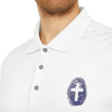 Faith Culture - Identity in Christ - Christian Unisex Performance Polo by adidasĀ® White