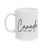 Faith Culture – Canada EST. 1867 Mug – 11oz & 15oz | Elegant Canadian Heritage Cup