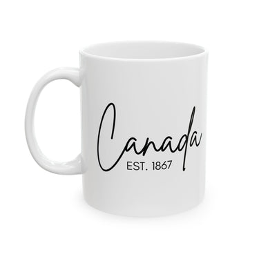 Faith Culture – Canada EST. 1867 Mug – 11oz & 15oz | Elegant Canadian Heritage Cup