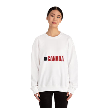 Faith Culture – Oh Canada Crewneck Sweatshirt – White | Classic Anthem-Inspired Pullover