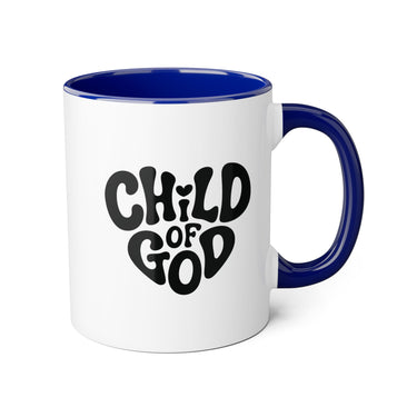 Faith Culture - Child of God - Christian Accent Coffee Mug, 11oz Blue 11oz