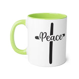 Faith Culture - Peace in Christ - Christian Accent Coffee Mug, 11oz