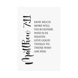 Faith Culture - Matthew 7:11 Christian Poster God Gives Good Things Scripture Wall Art