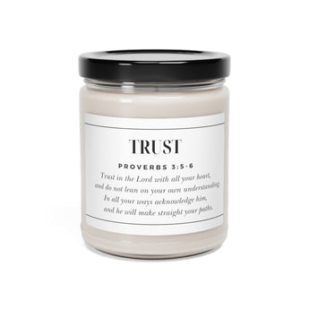 Trust the Lord Proverbs 3: 5 Christian Scented Soy Candle, 9oz