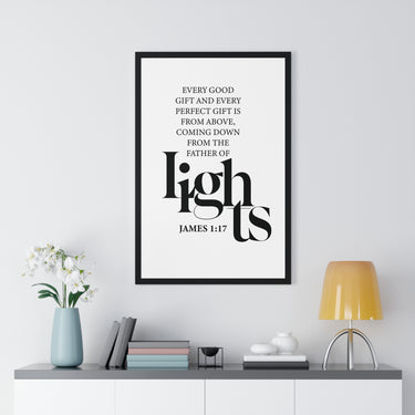 Faith Culture - James 1:17 Christian Scripture Wall Art Father of Lights
