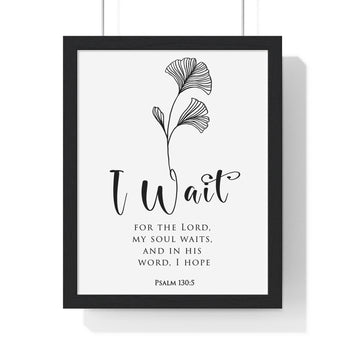 Hope in His Word - Psalm 130:5 - Christian Wall Art