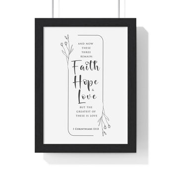 Faith, Hope and Love - 1 Corinthians 13:13 - Christian Wall Art