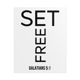 Set Free Christian Poster | Galatians 5:1 Bible Verse Wall Art