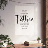 Faith Culture - Isaiah 63:16 Christian Poster You Are Our Father Scripture Wall Art 20″ x 30″ Matte