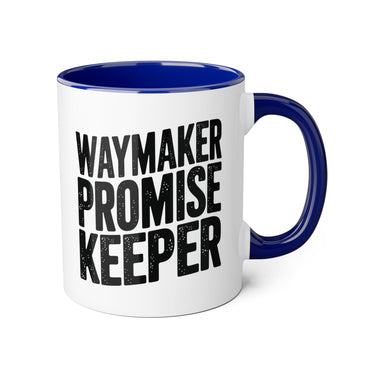 Faith Culture - Waymaker Promise Keeper - Christian Accent Coffee Mug, 11oz Blue 11oz