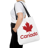 Faith Culture β Canada Maple Leaf Tote Bag | Bold & Patriotic Everyday Carryall 18" Γ 18'' Black