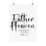 Faith Culture - Our Father in Heaven Christian Poster Matthew 6:9 Scripture Wall Art 18″ x 24″ Matte