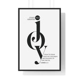 Faith Culture - 3 John 1:4 Christian Scripture Wall Art No Greater Joy 24″ x 36″ Black