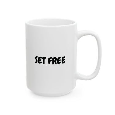 Faith Culture - Set Free Christian Coffee Mug β John 8:36 Scripture Mug, 11oz & 15oz