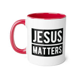 Faith Culture - Jesus Matters - Christian Accent Coffee Mug, 11oz