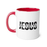 Faith Culture - Jesus The Way, The Truth, The Life - Christian Accent Coffee Mug, 11oz