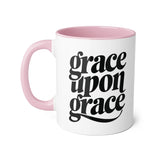 Faith Culture - Grace Upon Grace - Christian Accent Coffee Mug, 11oz