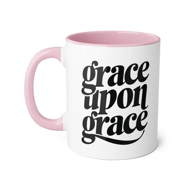 Faith Culture - Grace Upon Grace - Christian Accent Coffee Mug, 11oz