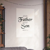 Faith Culture - Hebrews 1:5 Christian Poster Father and Son Scripture Wall Art