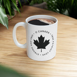 Faith Culture – O Canada True Patriot Love Mug – 11oz & 15oz | Minimalist Black Canadian Heritage Cup