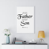Faith Culture - Hebrews 1:5 Christian Scripture Wall Art Father and Son