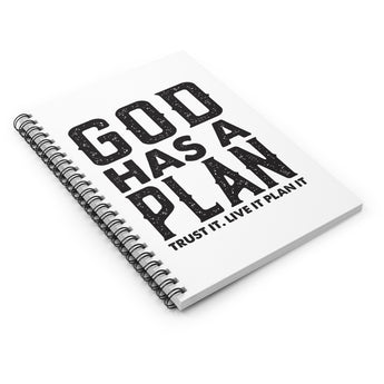 God Has a Plan Christian Spiral Notebook - Ruled Line