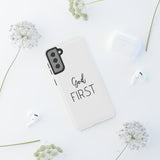 Faith Culture – God First Christian Tough Phone Case Samsung Galaxy S21 Plus Glossy