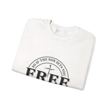 Faith Culture β Set Free Christian Crewneck Sweatshirt β White | John 8:36