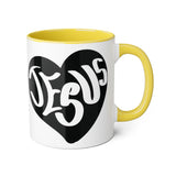 Faith Culture - Jesus in My Heart - Christian Accent Coffee Mug, 11oz
