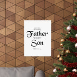 Faith Culture - Hebrews 1:5 Christian Poster Father and Son Scripture Wall Art
