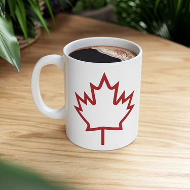Faith Culture – Red Maple Leaf Canada Mug – 11oz & 15oz | Patriotic Canadian Coffee Cup