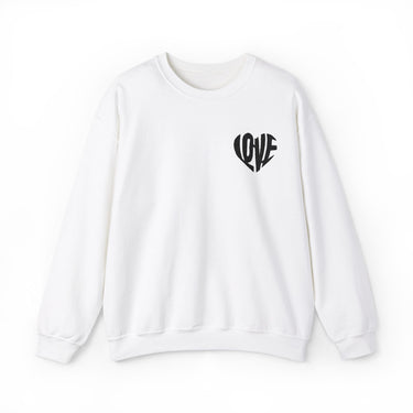 Faith Culture - Heart of Love - Christian Unisex Crewneck Sweatshirt White