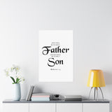 Faith Culture - Hebrews 1:5 Christian Poster Father and Son Scripture Wall Art