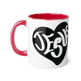 Faith Culture - Jesus in My Heart - Christian Accent Coffee Mug, 11oz
