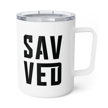 Faith Culture – Saved – Christian Coffee and Tea Mug, 10oz 10oz White
