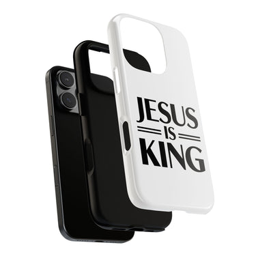 Faith Culture – Jesus Is King Christian Tough Phone Case iPhone 16 Pro Glossy