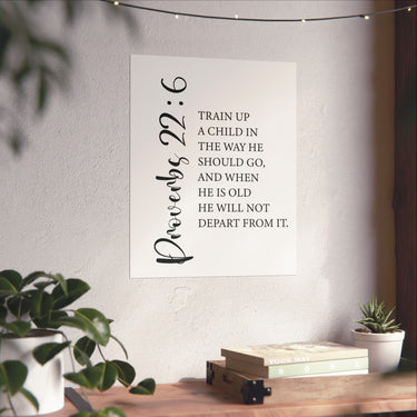Faith Culture - Train Up a Child Christian Poster Proverbs 22:6 Scripture Wall Art