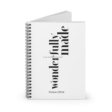 Faith Culture – Fearfully and Wonderfully Made – Psalm 139:14 Christian Spiral Notebook, Ruled Line