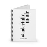 Faith Culture – Fearfully and Wonderfully Made – Psalm 139:14 Christian Spiral Notebook, Ruled Line