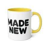 Faith Culture - Made New - Christian Coffee Mug, 11oz Yellow 11oz