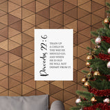 Faith Culture - Train Up a Child Christian Poster Proverbs 22:6 Scripture Wall Art