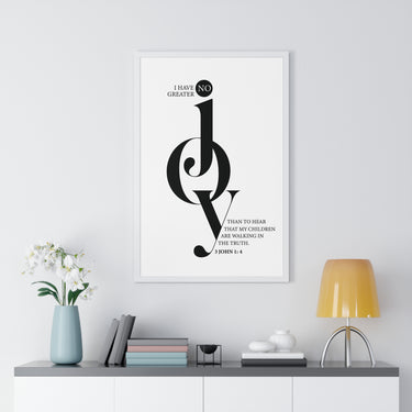 Faith Culture - 3 John 1:4 Christian Scripture Wall Art No Greater Joy