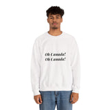 Faith Culture β O Canada Maple Circle Crewneck Sweatshirt β White | Anthem-Inspired Pullover White