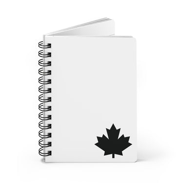 Faith Culture β Black Maple Leaf Spiral Journal | Minimalist Canadian Notebook for Everyday Use