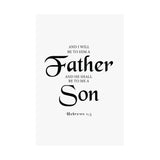 Faith Culture - Hebrews 1:5 Christian Poster Father and Son Scripture Wall Art 24″ x 36″ Matte